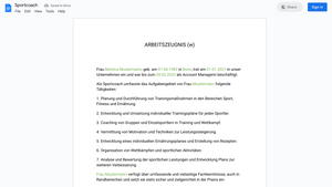 Arbeitszeugnis