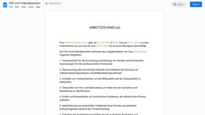 Arbeitszeugnis
