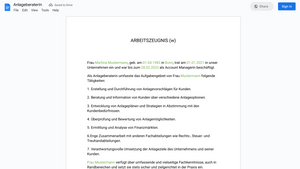Arbeitszeugnis