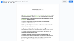 Arbeitszeugnis