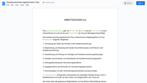 Arbeitszeugnis