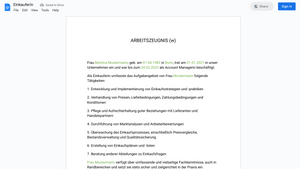 Arbeitszeugnis