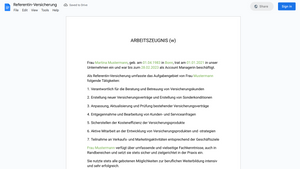 Arbeitszeugnis