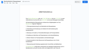 Arbeitszeugnis