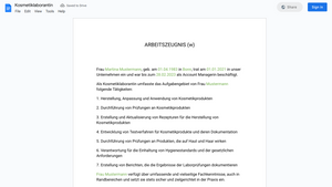 Arbeitszeugnis