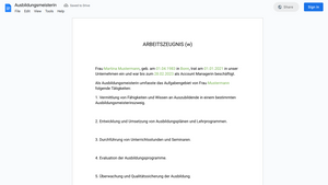 Arbeitszeugnis