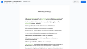 Arbeitszeugnis