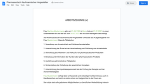 Arbeitszeugnis