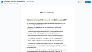 Arbeitszeugnis