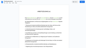 Arbeitszeugnis