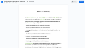 Arbeitszeugnis