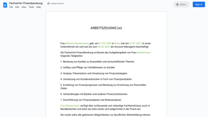 Arbeitszeugnis