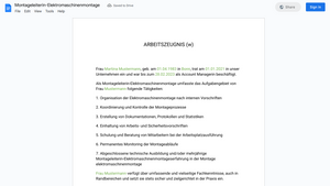 Arbeitszeugnis