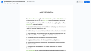 Arbeitszeugnis