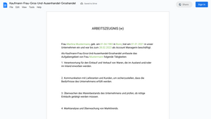 Arbeitszeugnis