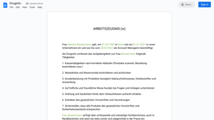 Arbeitszeugnis