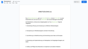 Arbeitszeugnis