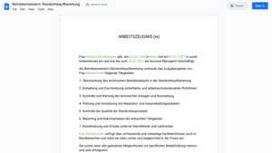 Arbeitszeugnis