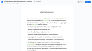 Arbeitszeugnis