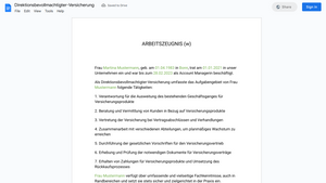 Arbeitszeugnis