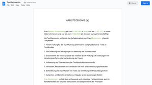 Arbeitszeugnis