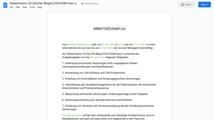 Arbeitszeugnis