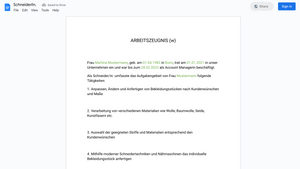 Arbeitszeugnis