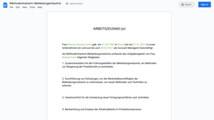 Arbeitszeugnis