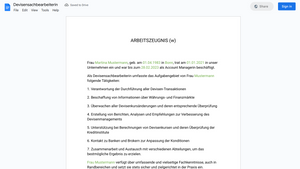 Arbeitszeugnis