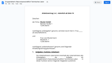 Laden Sie das Bild in den Galerie-Viewer, Arbeitsvertrag-Gruppenleiterin-Naturwissenschaftlich-Technisches-Labor