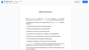 Arbeitszeugnis