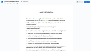 Arbeitszeugnis
