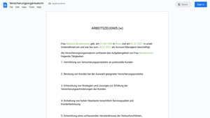 Arbeitszeugnis