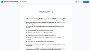 Arbeitszeugnis