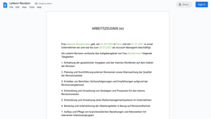Arbeitszeugnis