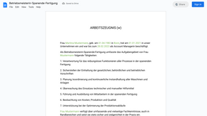 Arbeitszeugnis