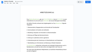 Arbeitszeugnis