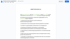 Arbeitszeugnis