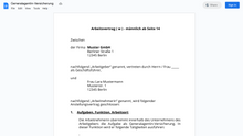Laden Sie das Bild in den Galerie-Viewer, Arbeitsvertrag-Generalagentin-Versicherung