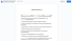 Arbeitszeugnis