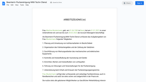 Arbeitszeugnis