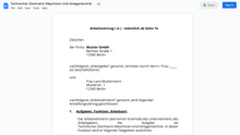 Laden Sie das Bild in den Galerie-Viewer, Arbeitsvertrag-Technischer-Zeichnerin-Maschinen-Und-Anlagentechnik