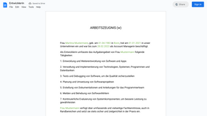 Arbeitszeugnis