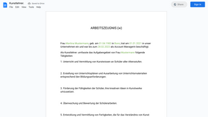 Arbeitszeugnis