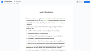 Arbeitszeugnis