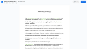 Arbeitszeugnis