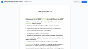 Arbeitszeugnis