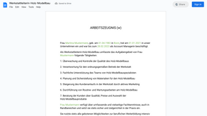Arbeitszeugnis