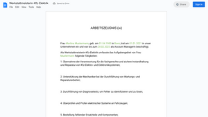 Arbeitszeugnis