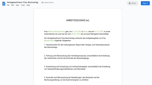Arbeitszeugnis